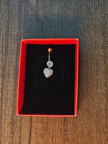 diğer Beden altın Renk Kalpli altin gobek piercing