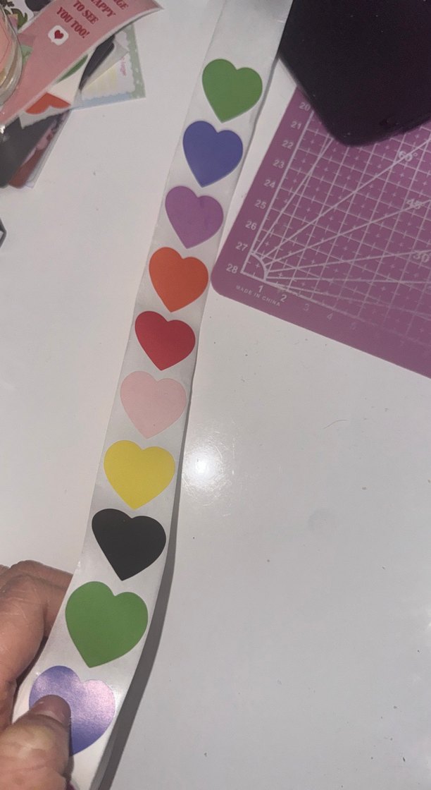 Renkli kalpli rulo 500 adet - Görsel 3