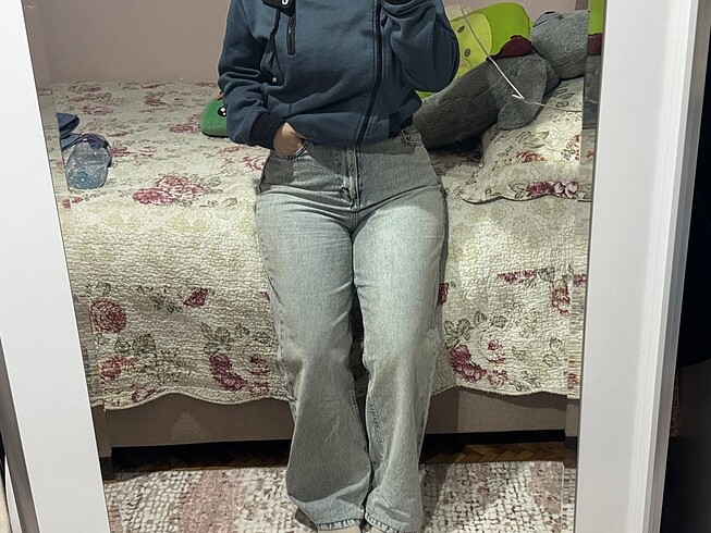 Trendyol & Milla Mavi yüksek bel wide leg jeans