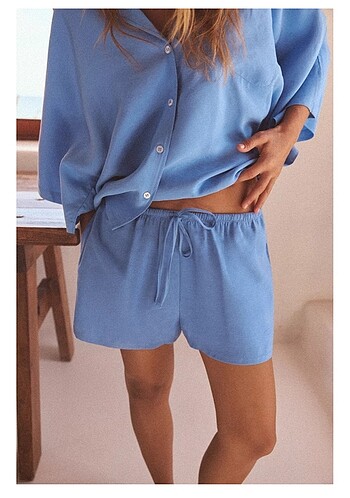 s Beden mavi Renk Loose fit şort