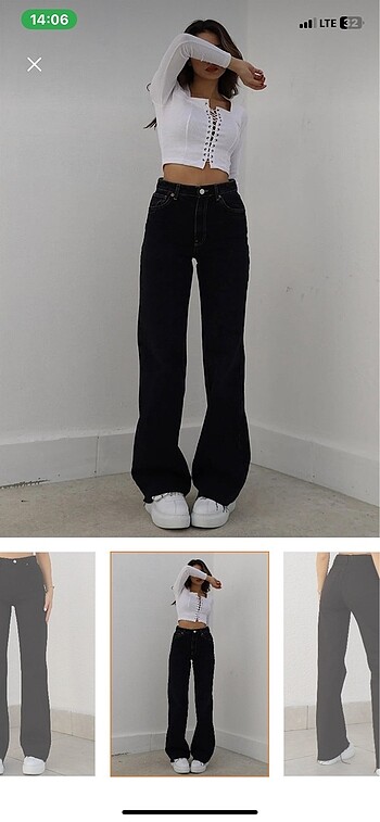 32 Beden Siyah jean