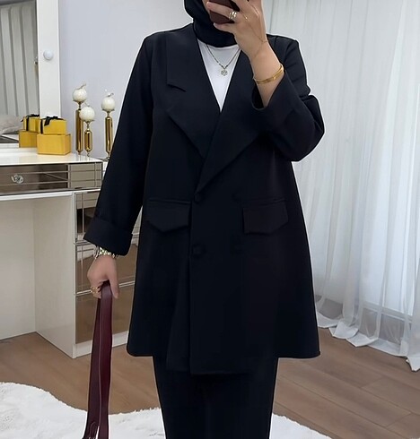 Tesettür Blazer Ceket Takım