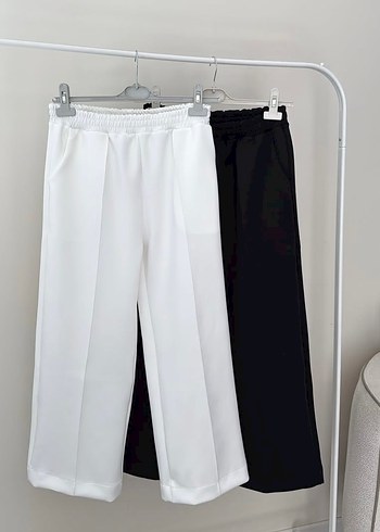 Beyaz-Siyah Scuba Pantolon