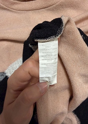 Renk Bloklu Kadın Triko Kazak - Görsel 7