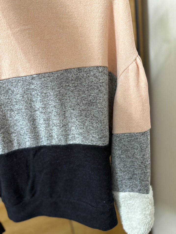 Renk Bloklu Kadın Triko Kazak - Görsel 3