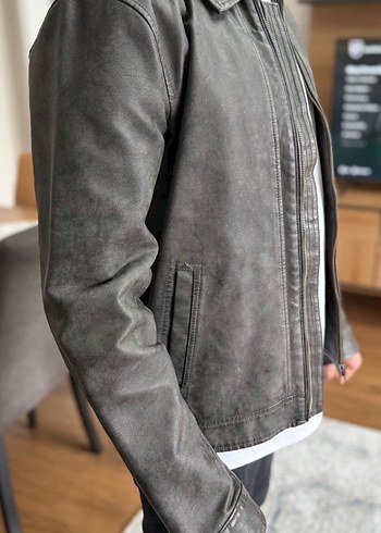 Erkek mavi denim ceket - Görsel 2