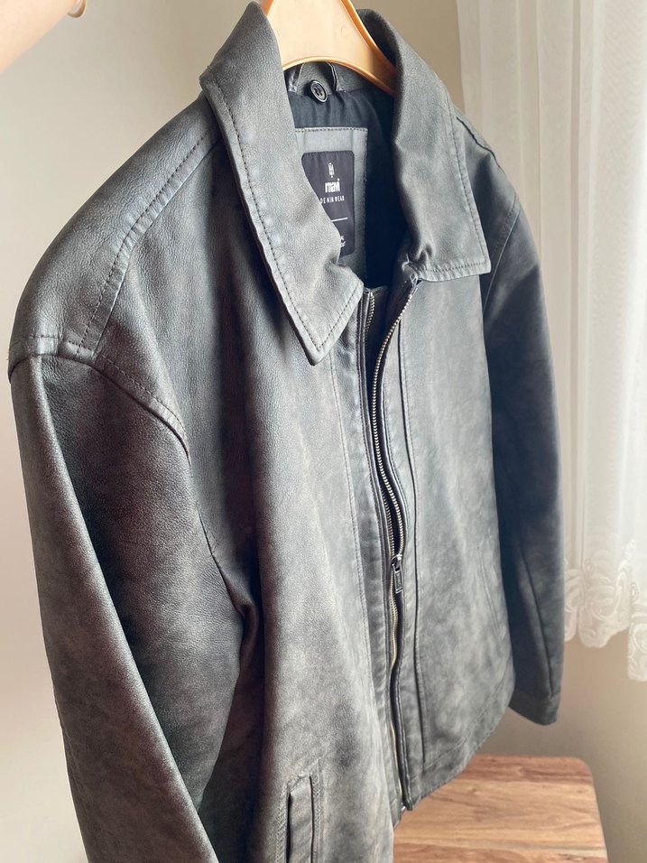 Erkek mavi denim ceket - Görsel 5