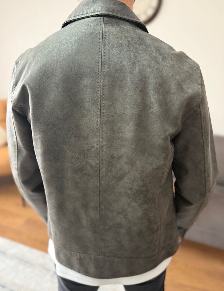 Erkek mavi denim ceket - Görsel 4