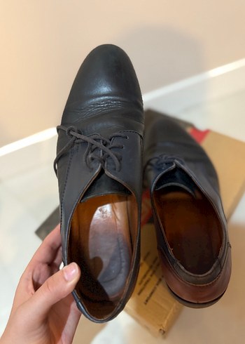 Siyah Deri Klasik Erkek Ayakkabı - Görsel 4