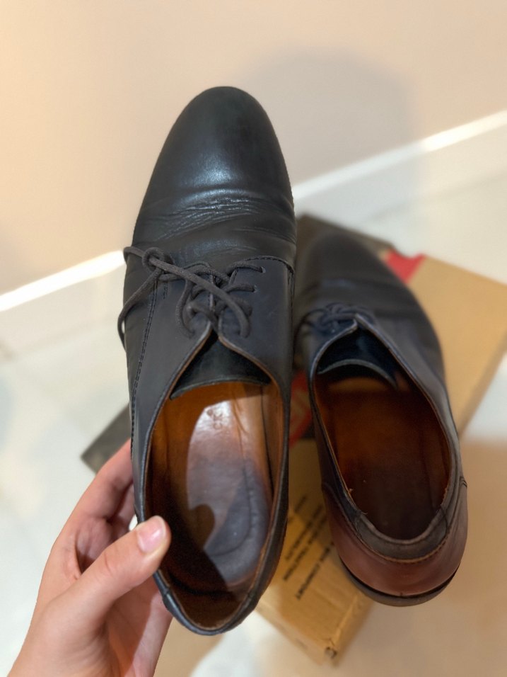 Siyah Deri Klasik Erkek Ayakkabı - Görsel 4