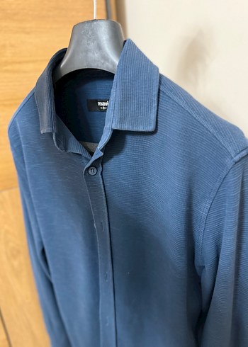 Mavi erkek Gömlek - Görsel 3