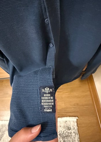 Mavi erkek Gömlek - Görsel 6