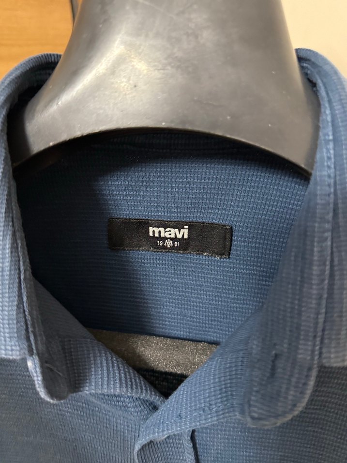 Mavi erkek Gömlek - Görsel 5