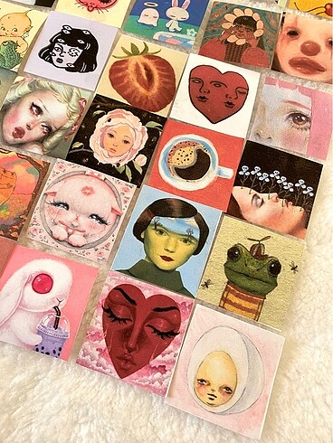 Karışık aesthetic sticker seti