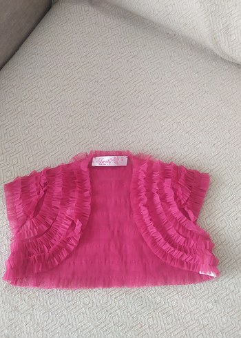 Fuşya Fırfırlı Kız Bolero - Görsel 2