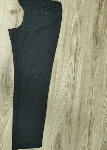 Kadın haki yeşil yesil Kumaş Pantolon, Uzun, Yırtmaçlı