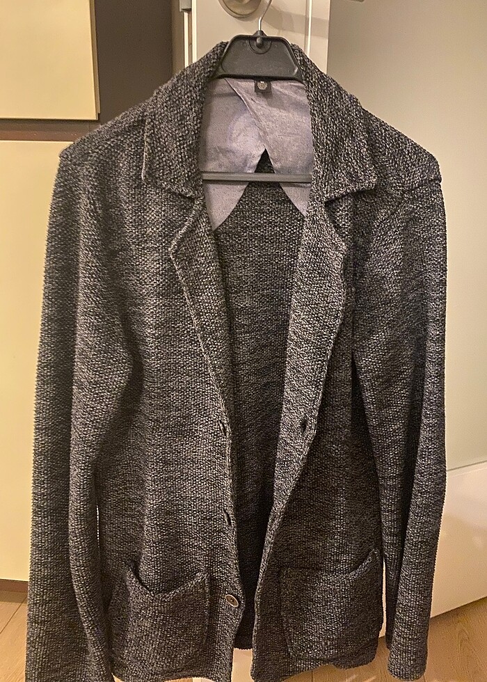 Mavi jeans örme spor ceket - Görsel 3