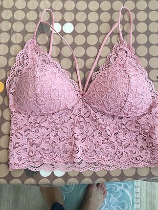 Penti Pembe dantel bralet