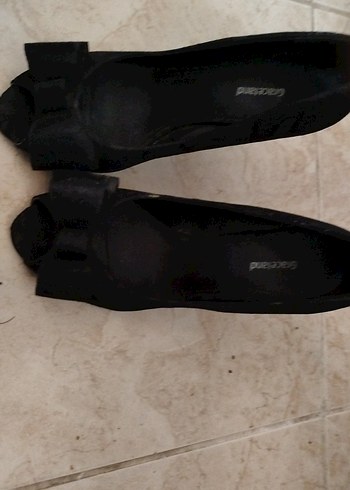 Kürk Detaylı Siyah Stiletto Topuklu Kadın Ayakkabı - Görsel 6