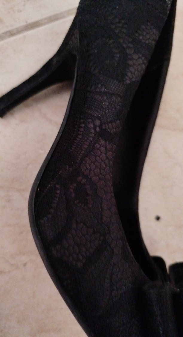 Kürk Detaylı Siyah Stiletto Topuklu Kadın Ayakkabı - Görsel 2