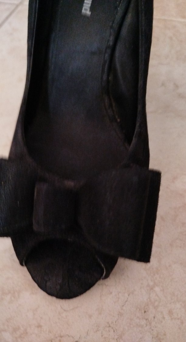 Kürk Detaylı Siyah Stiletto Topuklu Kadın Ayakkabı - Görsel 5