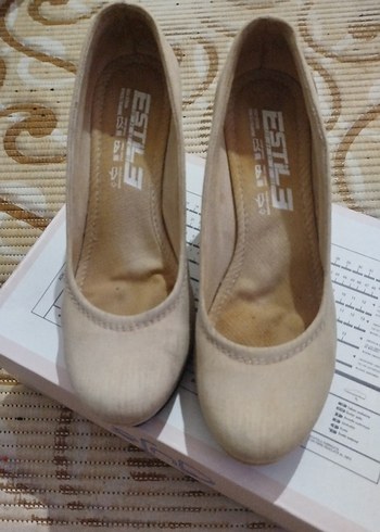 Bej Süet Kadın Dolgu Topuk Espadril - Görsel 4