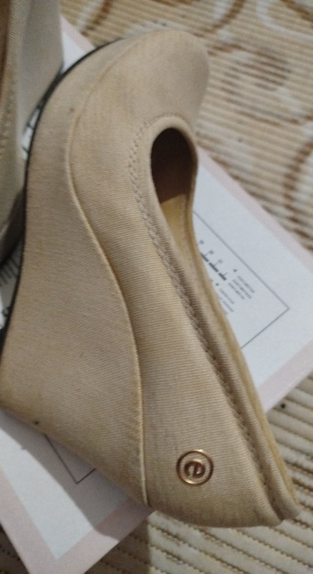 Bej Süet Kadın Dolgu Topuk Espadril - Görsel 2