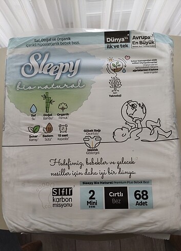 Sleepy bio natural 2 numara bebek bezi