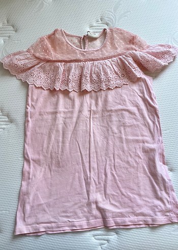 Pembe Kız Çocuk tişört, Fırfırlı