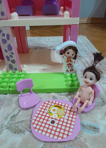 niloya Pembe Renkli Oyuncak Ev Seti - Görsel 2
