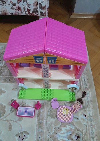 niloya Pembe Renkli Oyuncak Ev Seti - Görsel 5