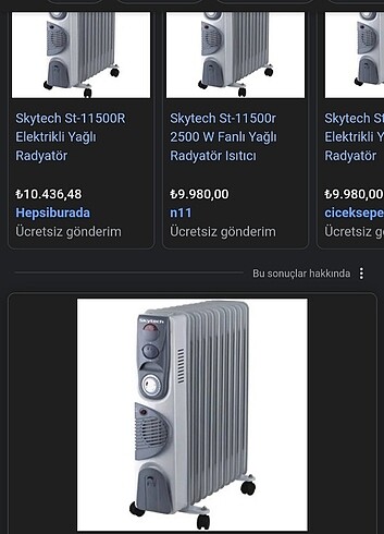 Skytech st-11500r 11 dilim yağlı petek