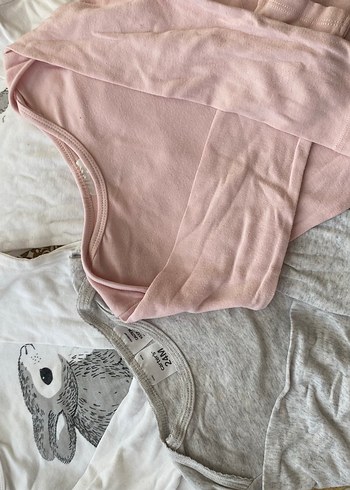 Civil Gri Bebek Kız Body, Kısa Kollu, Bisiklet Yaka