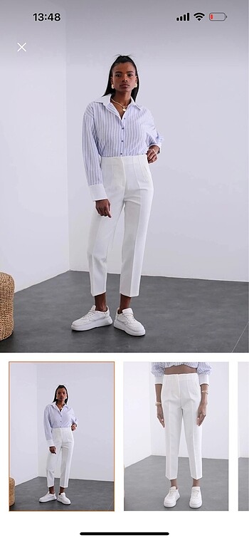 Hiç kullanılmamış Beyaz karol marka kumaş pantalon