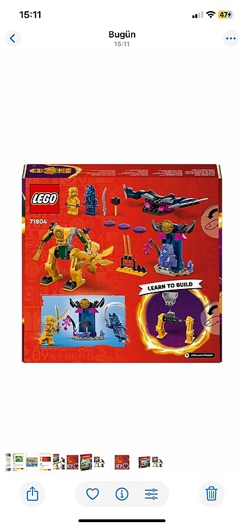  Beden Lego Ninjago Dragons rising 71804
