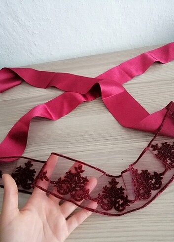 Bordo Kadife kına seti