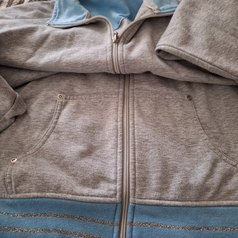 Gri Fermuarlı penye eşofman üstü. - Görsel 4