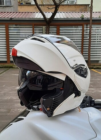 s Beden beyaz Renk AGV COMPACK ST AÇILIR MOTOR KASK >S<