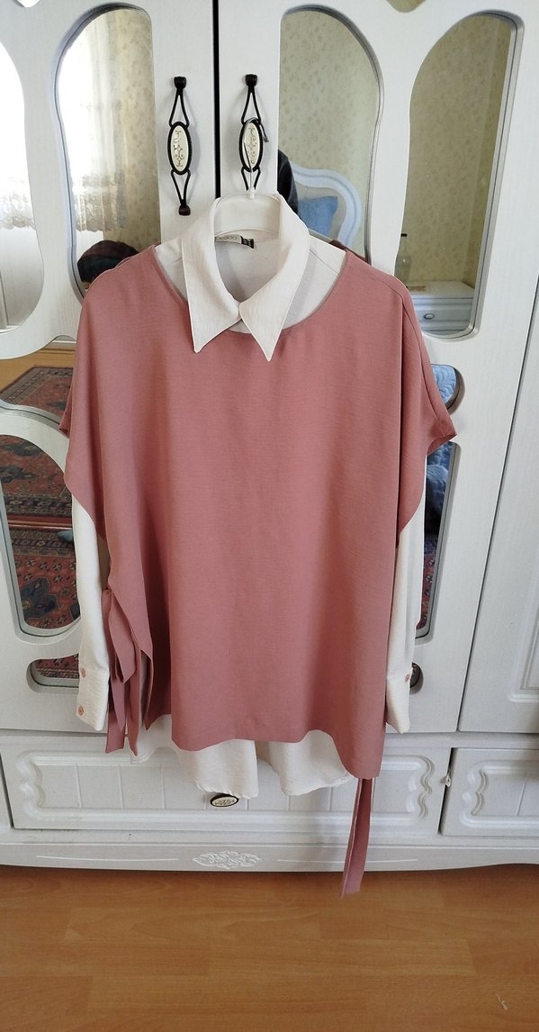 gömlek tunik pantolom takım - Görsel 3