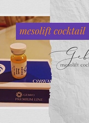 Gençlik iksiri mesolift coctail 