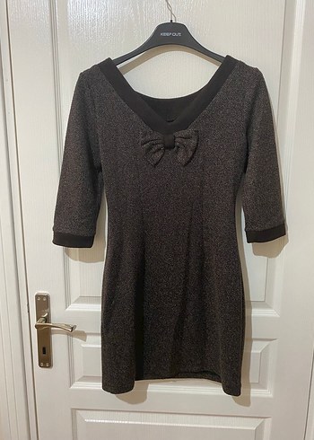 Düğmeli Midi Triko Elbise - Görsel 2