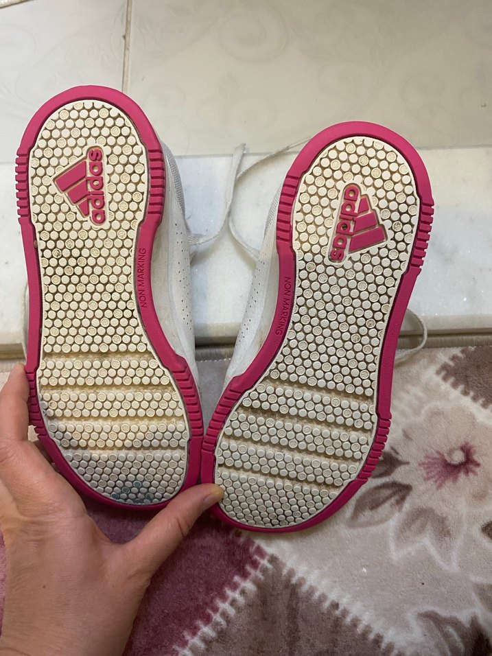 Beyaz Kız Çocuk Spor Ayakkabı Velcro - Görsel 4