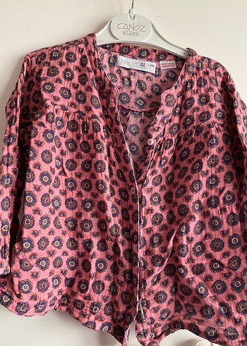 Uzun Kollu Pembe Batik Desenli Kısa şort gömlek - Görsel 4