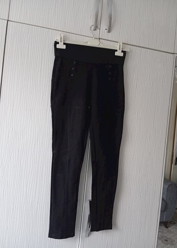 Kemerli Siyah Kadın Dar Kesim Kot Pantolon - Görsel 14