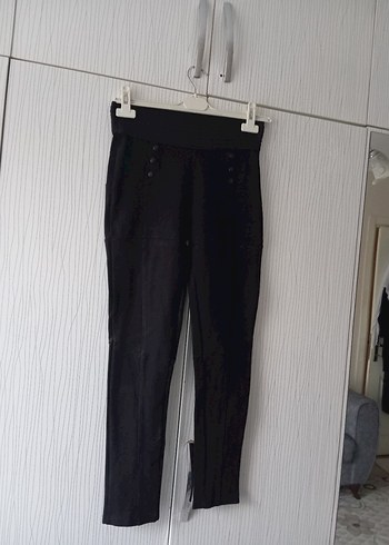 Kemerli Siyah Kadın Dar Kesim Kot Pantolon - Görsel 10