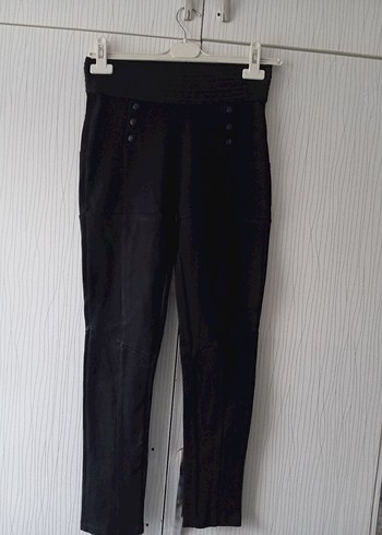 Kemerli Siyah Kadın Dar Kesim Kot Pantolon - Görsel 9