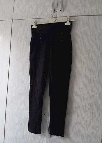 Kemerli Siyah Kadın Dar Kesim Kot Pantolon - Görsel 12
