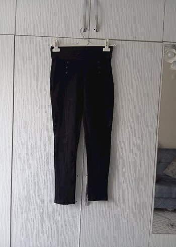 Kemerli Siyah Kadın Dar Kesim Kot Pantolon - Görsel 5