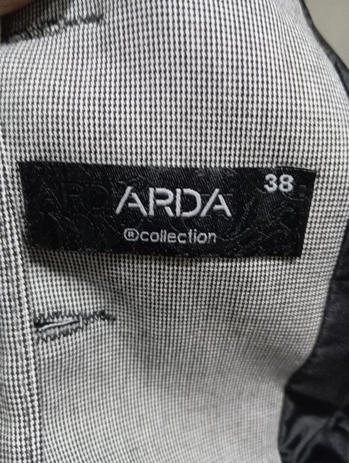 Kadın Gri Keten Kumaş Pilili Midi Takım - Görsel 5