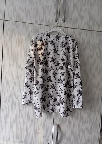 Düğmeli V Yaka Uzun Kollu Kadın Bluz - Görsel 14